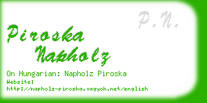 piroska napholz business card